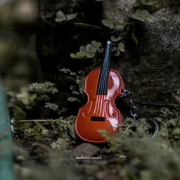 Violin-shaped novelty key Ring Lighter R0189 (লাই টার}